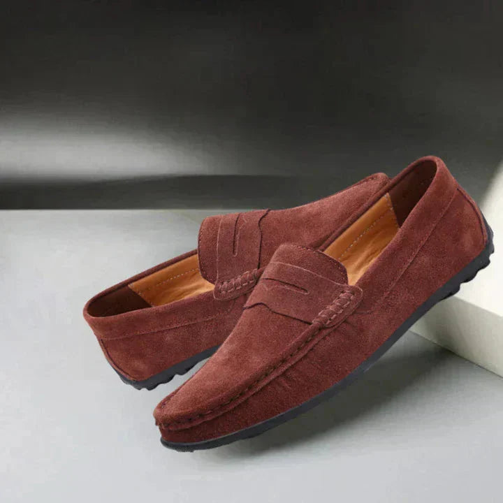 Weiche Veloursleder-Mokassins