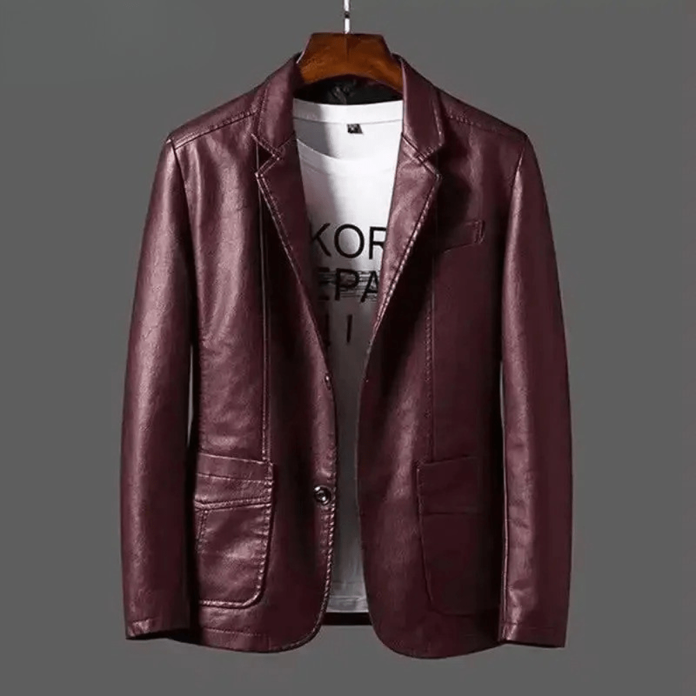 Klassische Lederjacke