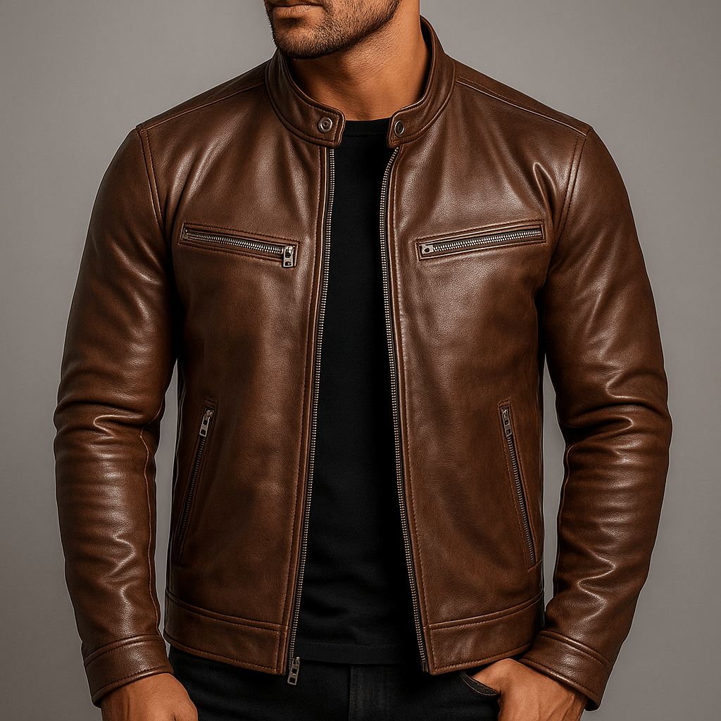 Retro-Lederjacke