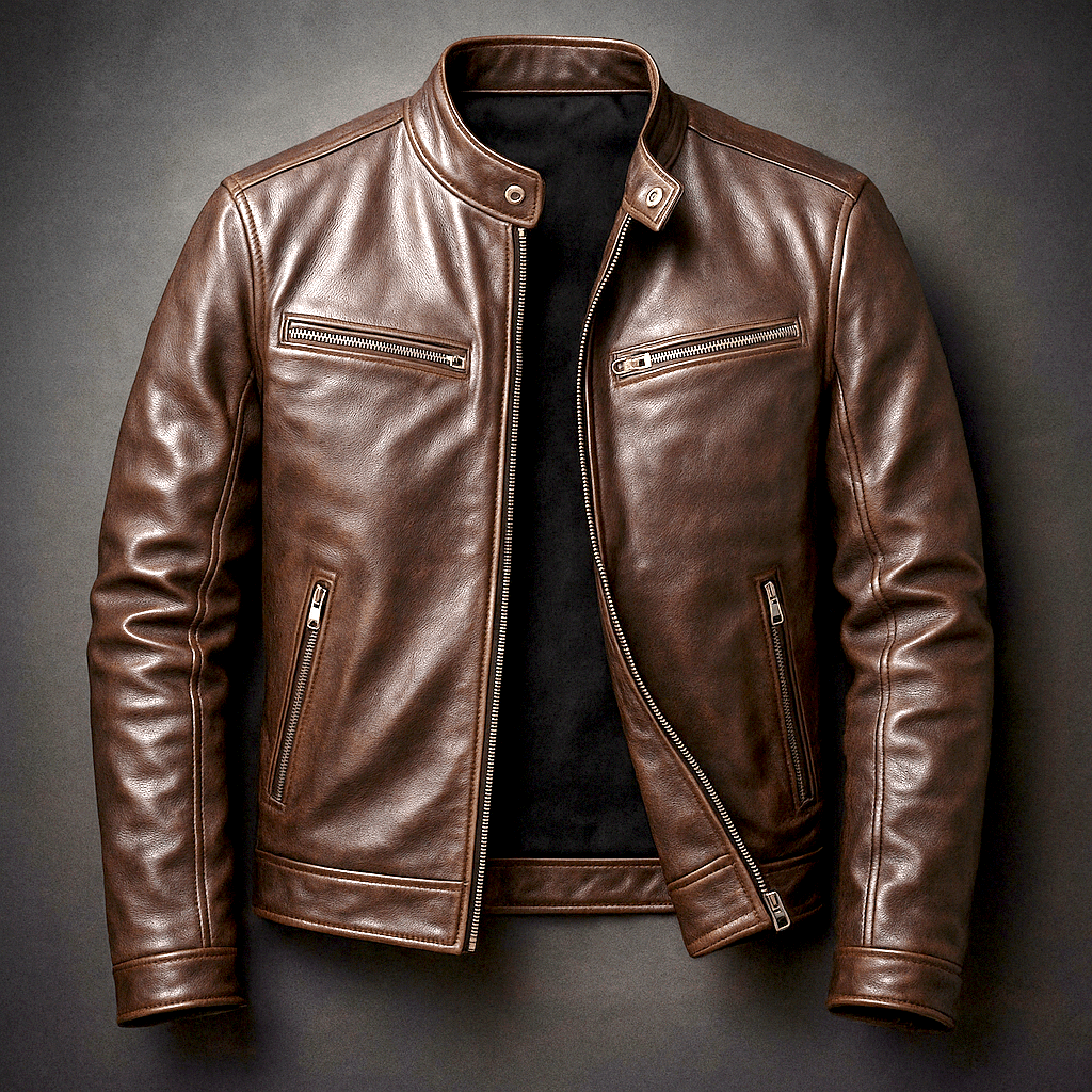 Retro-Lederjacke