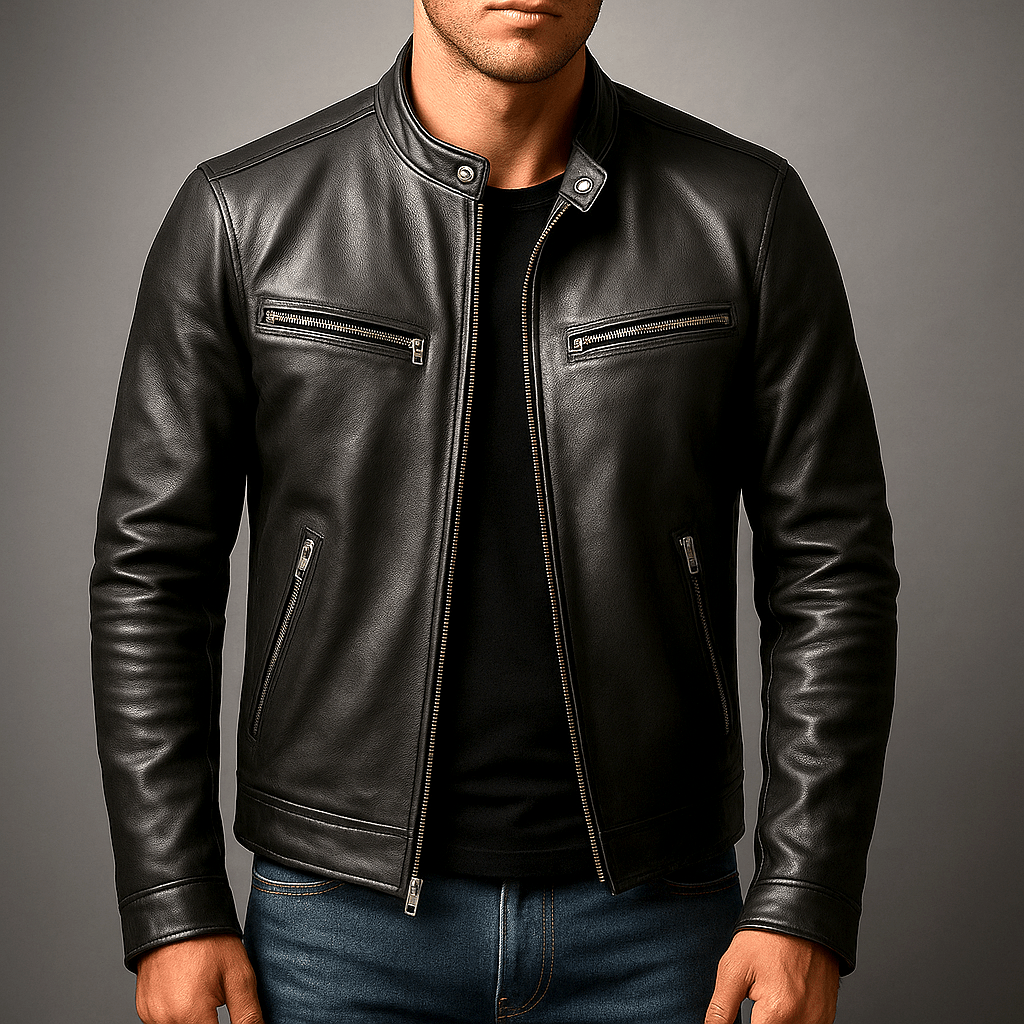 Retro-Lederjacke
