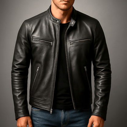 Retro-Lederjacke