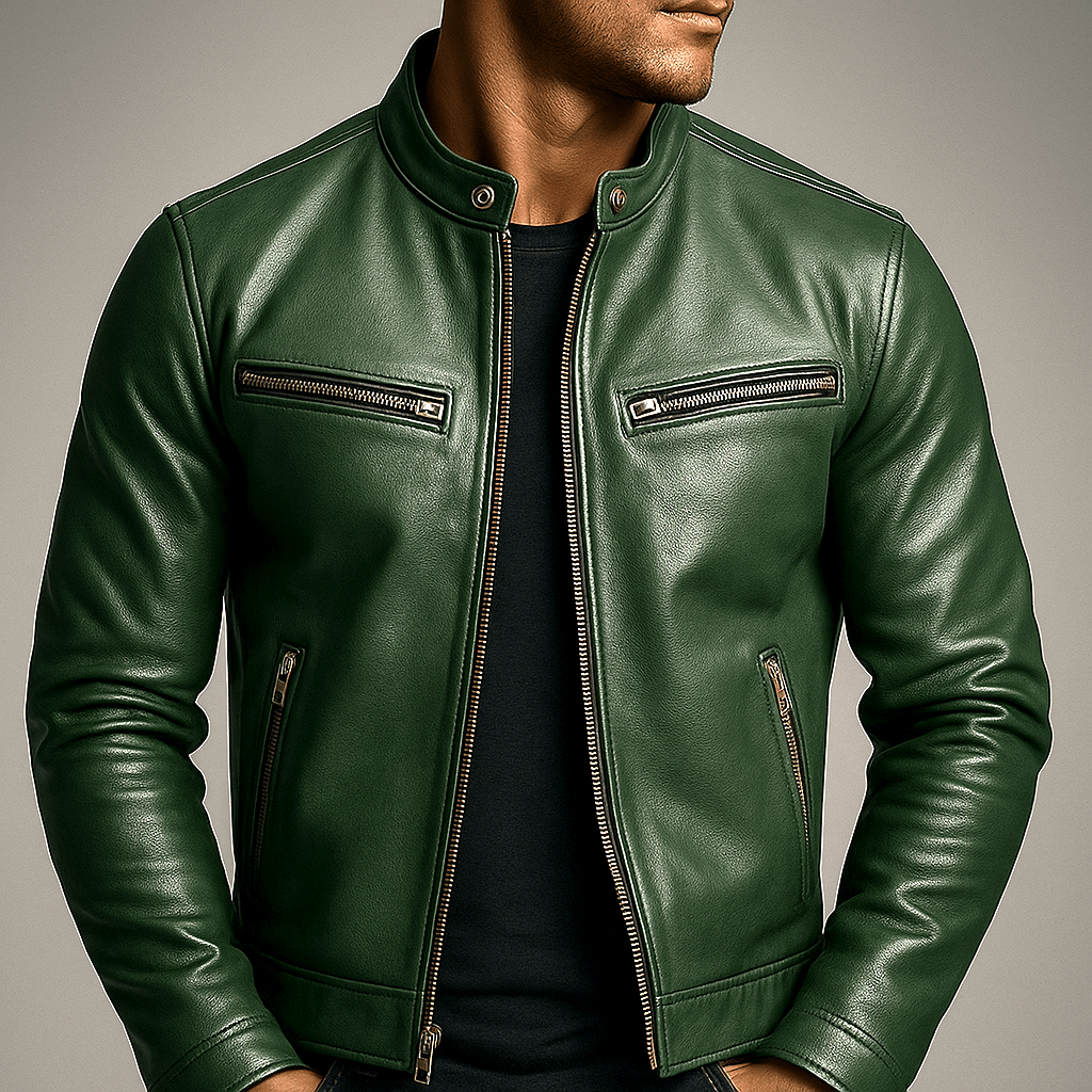 Retro-Lederjacke