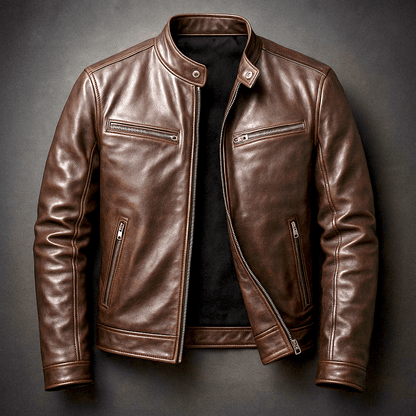 Retro-Lederjacke